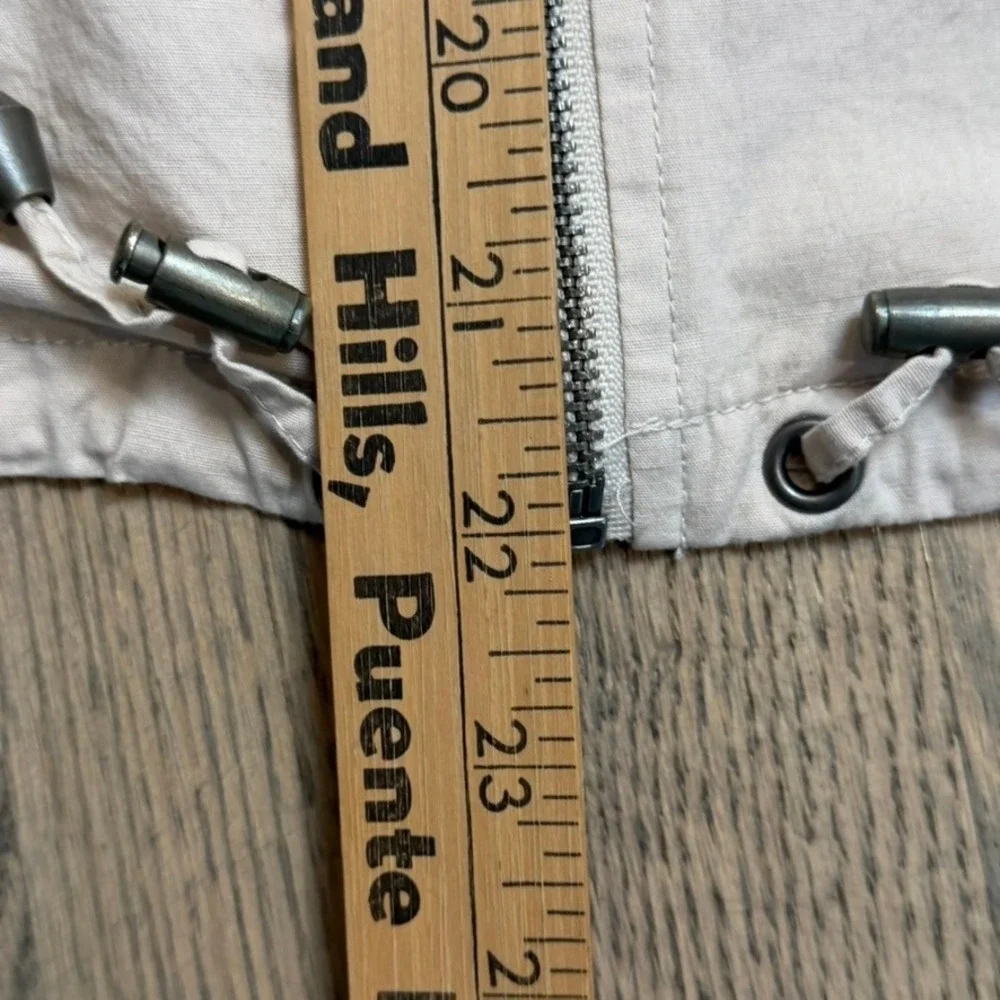Croft‎ & Barrow Beige Utility Jacket Drawstring Waist Collared Size M